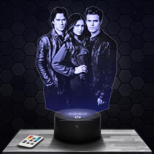 Nachttischlampe V. Diaries Dekoration für Jungen- und Mädchenzimmer, 3D-Lampe Filmserien Geschenkidee, Nachtlicht originelles Büro-Dekor für Weihnachten. TOP