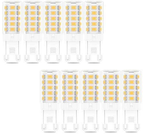 PureShine G9 LED-Lampe,Warmweiß 2700K, Ersatz für herkömmliche 40W-Leuchtmittel, Enegiesparende,nicht dimmbar, 10-er Pack