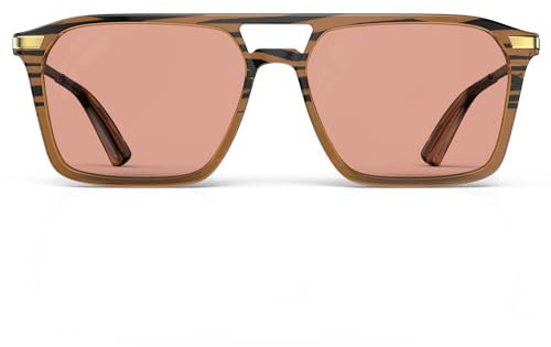 Goiteia FL 41-Rose Migränebrille – Lichtempfindlichkeitsbrille gegen fluoreszierendes LED-Blenden, Photophobie und Bildschirmblendung – mit Federbügeln für besseren Komfort