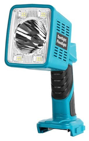 16W Cordless LED Flashlight for Makita 18V Lithium-ion Battery, 1600LM Handheld Work Light with USB Charger Port for Camping, Fishing, Car Repairing, Job Site, Emergency