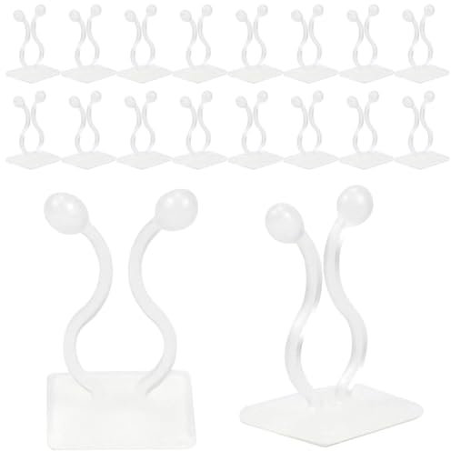 50Pcs Self-Adhesive Vine Plant Climbing Wall Fixer Vine Clips Invisible Plant Climbing Wall Clips Wall Vines Fixture Wall Sticky Hook for Gardening Plant Support Fixture