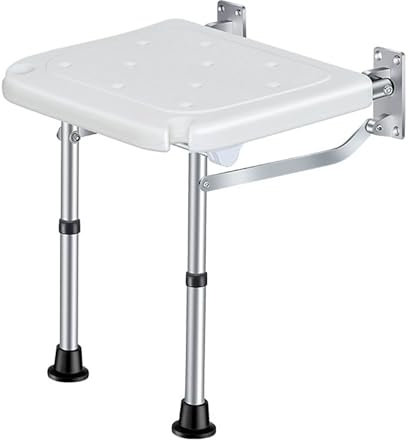 TOOSOAR Sedia da Doccia Pieghevole,Regolabile in Altezza,Carico Massimo 180 Kg,per Anziani E Disabili