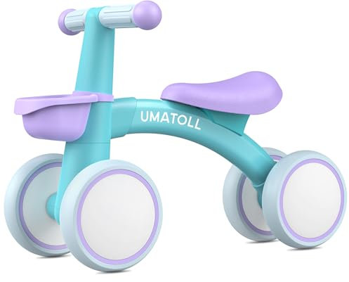 Umatoll Bicicleta sin Pedales para niños a Partir de 1 Año de Equilibrio, Juguetes Bebés de 12 a 24 Meses, Bici Bebe con Canasta, Pimera Bicicleta para Niños y Niñas como Regalo Cumpleaños