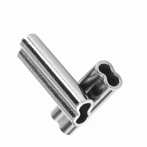 Manches à Serrage à Double, Manches à Sertissage pour Ligne de Pêche 100pcs 1 Mm Double Baril Manchons de Raccourcissement en Cuivre (2,0 mm * 10 mm)