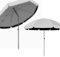 Sombrilla de playa grande de 300 cm, impermeable y resistente a los rayos UV, 8 varillas de acero, inclinación ajustable, sombrilla portátil para exteriores con poste de acero, ideal para protección