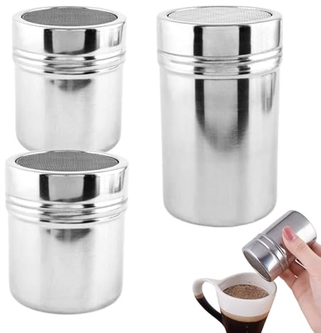 Spolverino per farina | Spolverino per zucchero a velo per la cottura | Contenitore in acciaio inossidabile Attrezzatura da cucina per tè, torte, pane, pasticceria, pancake, caffè