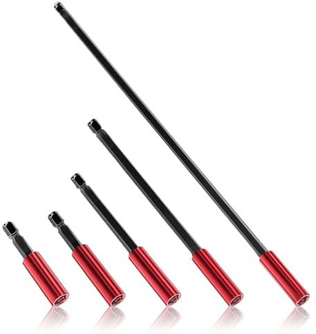 5 Stück Magnetische Bits Verlängerung,50/60/100/150/300mm Bit Halter | Bitverlängerungen,1/4 Sechskantschaft Bithalter Lang,Ohne Verbiegen für Schlagschrauber Schraubendreher