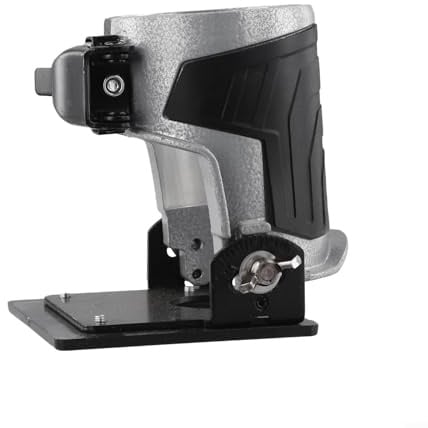Holzbearbeitungs-Trimmer-Fräser-Basis, verstellbare Aluminium-Oberfräsen-Grundplatte mit Schutzabdeckung für elektrische Holzfräsen-Trimmer
