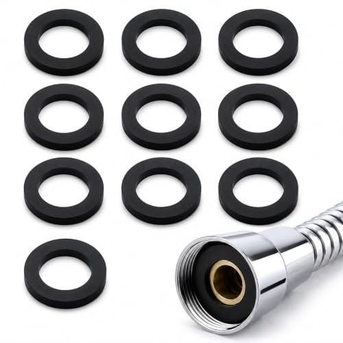 10 anillos de sellado para alcachofa de ducha, junta de cabezal de ducha de 3/4 pulgadas, juntas de repuesto de plástico para una conexión impermeable, fácil instalación, accesorio esencial para una