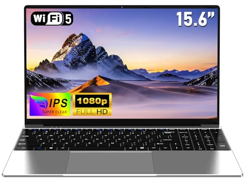 NAIKLULU 15.6 Inch 2026 Laptop with 4425Y Processor, 8GB RAM 256GB SSD Laptop Computer, FHD 1920 x 1080P, 5000 MAh/38.5Wh, Wifi 5, TF Card, Webcam, Touchpad, Student/Home/Business