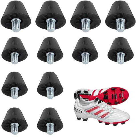 Schraubstollen M5: 12 Stück Ersatzstollen aus Nylon & Metall – 13/16mm für Fußballschuhe mit M5-Gewinde für Rasen & Kunstrasen
