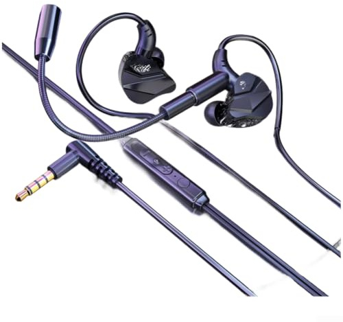 Pro Gaming Auricolari cablati con microfono staccabile, suono Hi-Fi, per Esport, telefoni cellulari, computer, design audio di alta qualità (A)