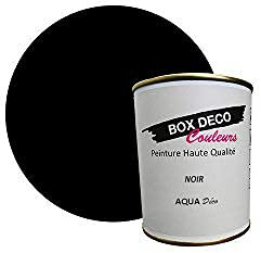 BOX DECO COULEURS Peinture murale acrylique aspect velours Aqua Déco - 750ml, Noir