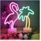 ENUOLI Flamingo and Palm Tree Neon Lights Combination Neon Signs Battery/USB Powered LED Night Lights for Girls Bedroom Party