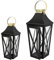 Laterne 2er Set XXL Gartenlaterne Metall Windlicht Laternen Kerzenhalter Set Kerzenleuchter F35