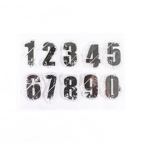 arriettycraft Stempel mit Zahlen von 0–9, transparent, für Geburtstag, Jahrestag, Silikonstempel für Kartengestaltung, Dekoration und DIY Scrapbooking für Kartengestaltung