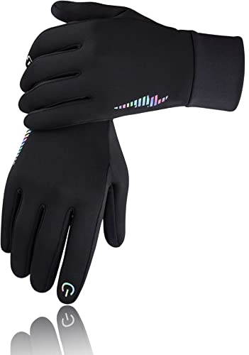 SIMARI Kinder Handschuhe Thermo Winterhandschuhe Fahrradhandschuhe Laufhandschuhe Anti-Rutsch Touch Screen Skifahren Outdoor Sport für mädchen Jungen 2-11 Jahre SMRG106 (Schwarz XL)