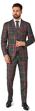 OppoSuits Herrenanzug - Weihnachts-Tartan-Outfit - Rot, Grün - Karierte und Karierte Anzüge