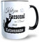 Fördeblau Personalisierbare Katzentasse mit niedlichem Katzenmotiv und lustigem Spruch | Zweifarbige Katzentasse aus Keramik für Katzenliebhaber | Kaffeetasse als Geschenkidee für Katzenliebhaber
