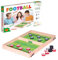 A ALEXANDER - Fußball Brettspiel - Spiel für 2 Personen - Brettspiele ab 5 Jahre, Tischfussball Kinder, Gesellschaftsspiel - aus Holz - 335 x 230 x 28 mm