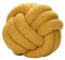 Julyue Knotenkissen, rundes Ballkissen, 28cm, Lammwolle, Knotenballkissen, Heimdekoration, handgefertigt, geknotet, Wurfkissen für Couch, Bett, Auto, Büro (Gelb)