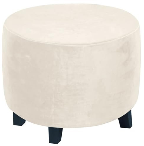 Ottomane Schonbezug Runden Hockerbezug 40/50/60/80 Hocker Husse für Fußhocker Stretch Bezug Rund Ottomane Abdeckung Überzug Hocker Protector Waschbar Hockerabdeckung ( Color : #19 , Size : 40x40x40cm