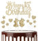 mciskin 15th Happy Birthday Candles Cake Toppers, Crown Number 15 Candle for Cake, Girls 15th Birthday Decoration, Cake Candle Cake Topper for Women Birthday Party Wedding Anniversary (Champagne Gold)