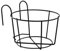 Gogogmee Wandbehang Pflanzgefäß Metall Blumentopfhalter Balkon Topfgestell Installieren Gartendeko Schwarzer Runder Aufhänger 25cm Durchmesser