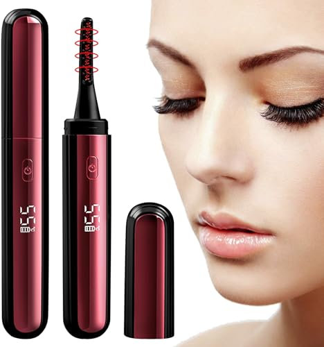 Wimpernzange Beheizbar, Elektrische Wimpernzange mit 8-Sekunden Schnellheizung, 4 Temperaturmodi, Anti-Verbrennung Wimpernbürste, Beheizbare Wimpernzange Wimpern Curler Langanhaltendes Styling