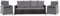 Setgarden® Set aus Rattan-Gartenkissen 4-5 Sitzplätze – für Sofa, Schaukelstuhl und Wohnzimmer, bequem für Innen- und Außenbereich, Polyester, wasserdicht (Anthrazit, 180 x 60 x 50 cm / 2 x 50 x 56