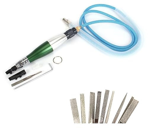 Limas Neumáticas, Ultrasónico Neumático Aire Micro Reciprocante Oscilante Lima Amoladora Neumática Lápiz De Aire Troquel For Pulido De Moldes(Set 1)