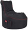 Gamewarez Crimson Thunder 2.0 Sitzsack – Gaming-Sitzsack, Gamer Sessel mit Rückenlehne zum Zocken, Indoor und Outdoor geeignet, mit Seitentasche & Headset-Halter, Made in Germany, schwarz-rot