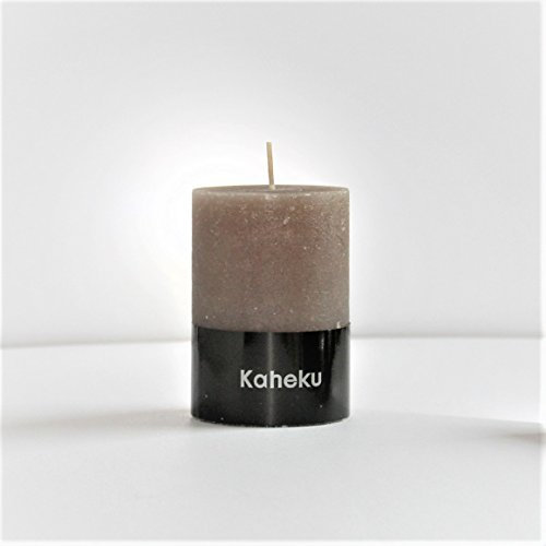 Kaheku Kerze Schlamm Taupe 7d10h Rustikale Stumpenkerze durchgefärbt, Unparfümiert, Dekoration, Allgemeine Wohnraumgestaltung, Natur, Röhre