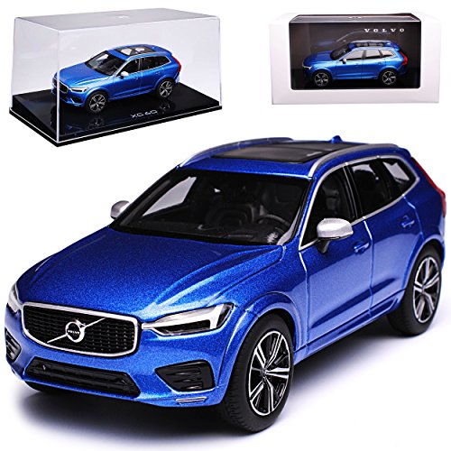 Kyosho Volvo XC60 II SPA SUV Bursting Blau 2. Generation Ab 2017 1/43 Modell Auto mit individiuellem Wunschkennzeichen