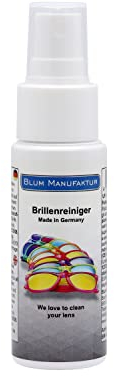 Blum Manufaktur - 50ml Brillenreiniger Brillenspray - Streifenfreie Reinigung für Brillen Sonnenbrillen Lesebrillen - Made in Germany