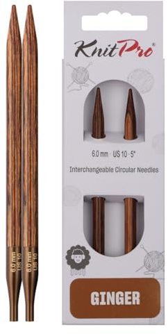 KnitPro Ginger Interchangeable Circular Needles 5 (13cm) | 6.00mm