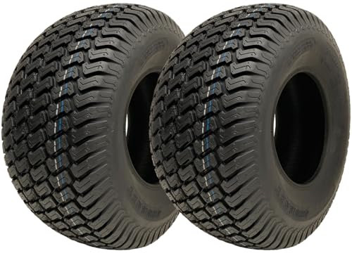 Parnells - 2 Jeux de Pneus de Tondeuse à Gazon Sans Chambre à air 20x10.00-8, 4 Plis Wanda P332, Diamètre 500 mm, Largeur 240 mm, 540 kg, Épaule Arrondie, pas pour les Services Routiers