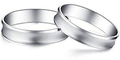 KnSam Gold Ringe Frau Frau Ring Echt Gold Pt950 Platin 3.66 Gramm Matt Polieren Ring Verlobung Ehe Ring [Seltenes Edelmetall]