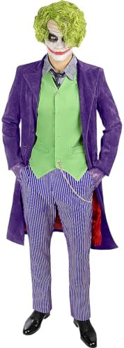 Funidelia | Joker The Dark Knight Kostüm für Herren Superhelden, DC Comics - Kostüme für Erwachsene & Verkleidung für Partys, Karneval & Halloween - Größe L - Lila