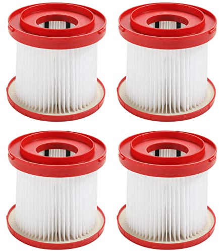 Fette Filter - Lot de 4 filtres HEPA pour aspirateur Wet Dry compatible avec Milwaukee 49-90-1900