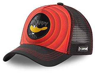 Tracker Kappe Herren Looney Tunes, Cap Herren, Daffy, Luftiges Netzgewebe, Rot, Einheitsgröße