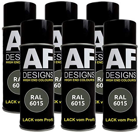 Lot de 6 bombes de peinture RAL RAL 6015 - Noir mat