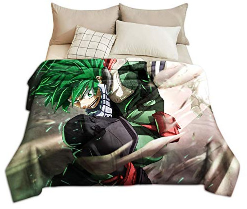 Tongyundacheng My Hero Academia Flanelldecke, Anime, ultraweiche Fleece-Überwurfdecke, Mikrofaser, gemütlich, warme Überwürfe, für Winter-Bettwäsche, Sofa, Bett, Couch, Heimdekoration