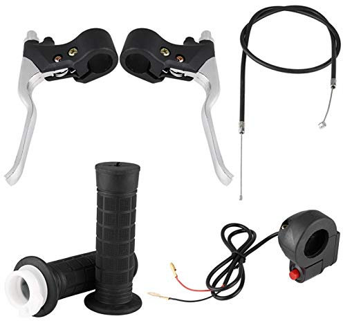 AUTO Poignée poignée marche/arrêt interrupteur accélérateur frein leviers Kit 22mm (7/pouces) pour Pocket Bike Mini moto+poignée pocket bike pocket bike