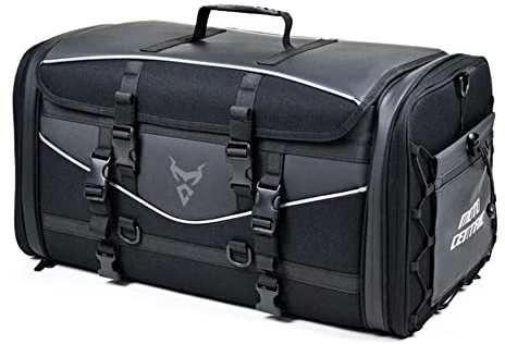 MIGHTYDUTY Motorrad Hecktasche Expandable 55-70L wasserdichte Faltbare Durable Multifunktionale Portable Motorrad Tasche Hard Große Kapazität Aufbewahrungstasche Grau L