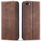 OKZone Kompatibel mit iPhone SE 2020/iPhone 8/iPhone 7 (4,7 Zoll) Hülle, Magnet Leder Tasche Handyhülle, Kartenfächer Schutzhülle, [Premium PU Leder] Flip Klappbare Magnetische Standfunktion (Braun)