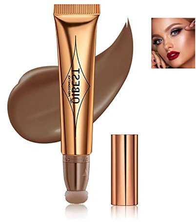 Contour Schönheit Zauberstab, Flüssigkeit Face Concealer Konturierung mit Kissen-Applikator, hohe Abdeckung natürliche matte Oberfläche Highlighter Bronzer Stick Gesicht erröten Illuminator (01#)