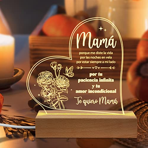 Niyewsor Regalo Madre, Regalo para Mamá Luz Nocturna, Regalos Mamá Cumpleaños, Día de la Madre Navidad Regalos para Mama