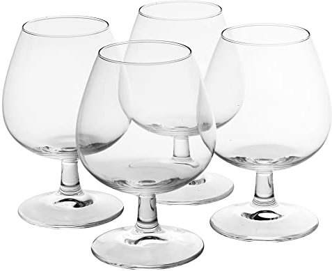 URBNLIVING Whiskey Cognac Snifter Set of 4 Boxed Glass Brandy Whisky Cocktail Glasses Goblets 350ml with Gift Box