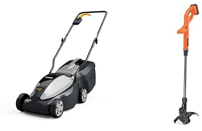Alpina Tondeuse sans Fil AL1 3020 Li Kit, 30cm Largeur de Coupe, avec 20V (4Ah) Batterie et Chargeur & Black+Decker Coupe-Bordures sans Fil 18V, Coupe-Bordures Electrique 25 cm avec Batterie 1,5 Ah